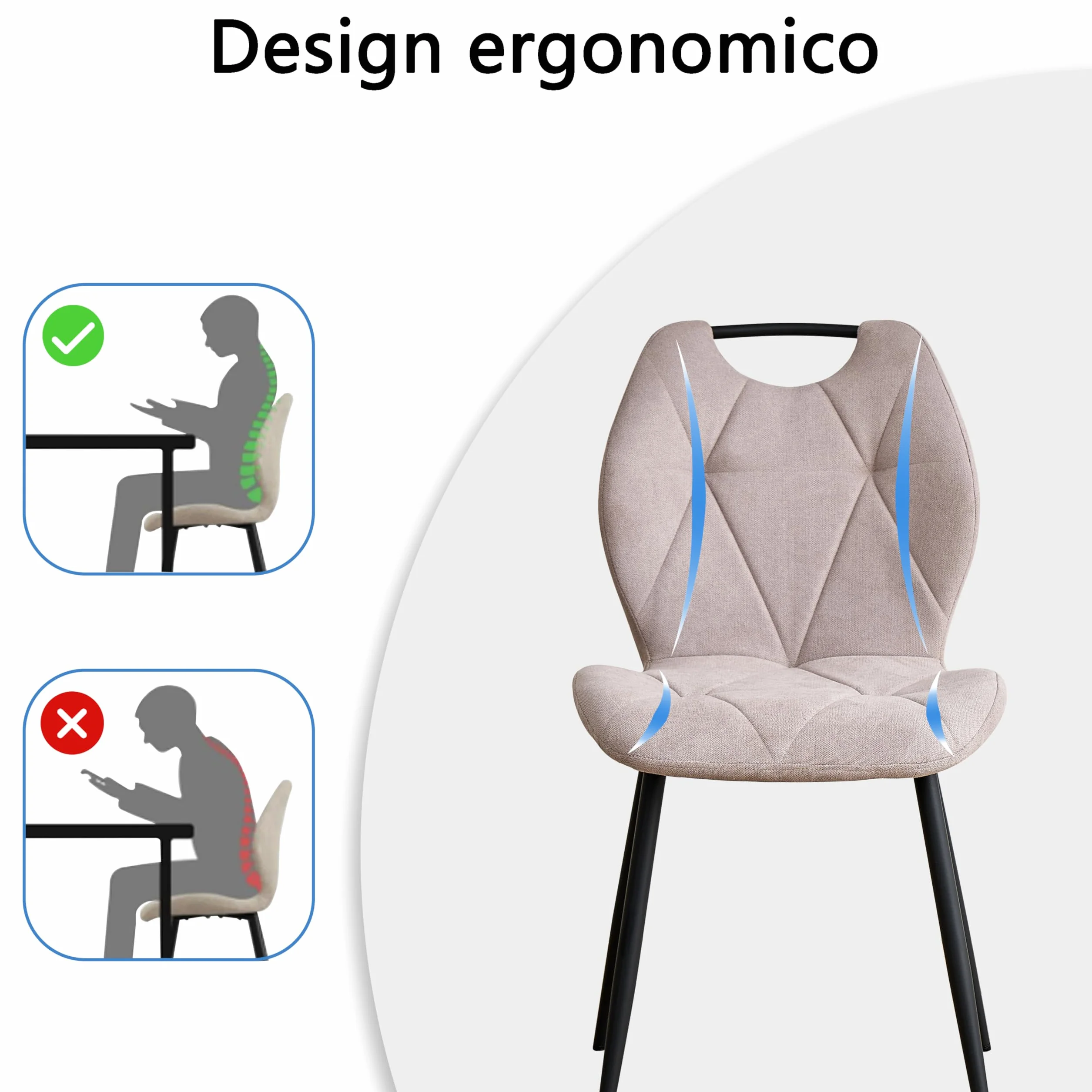 Juego de Mesa y Sillas de Comedor Mesa de Comedor Redonda de 115 cm y 4 Sillas Tapizadas en Lino, Adecuadas para Cocina, Sala de Estar y Comedor (Amarillo Claro +Beige)