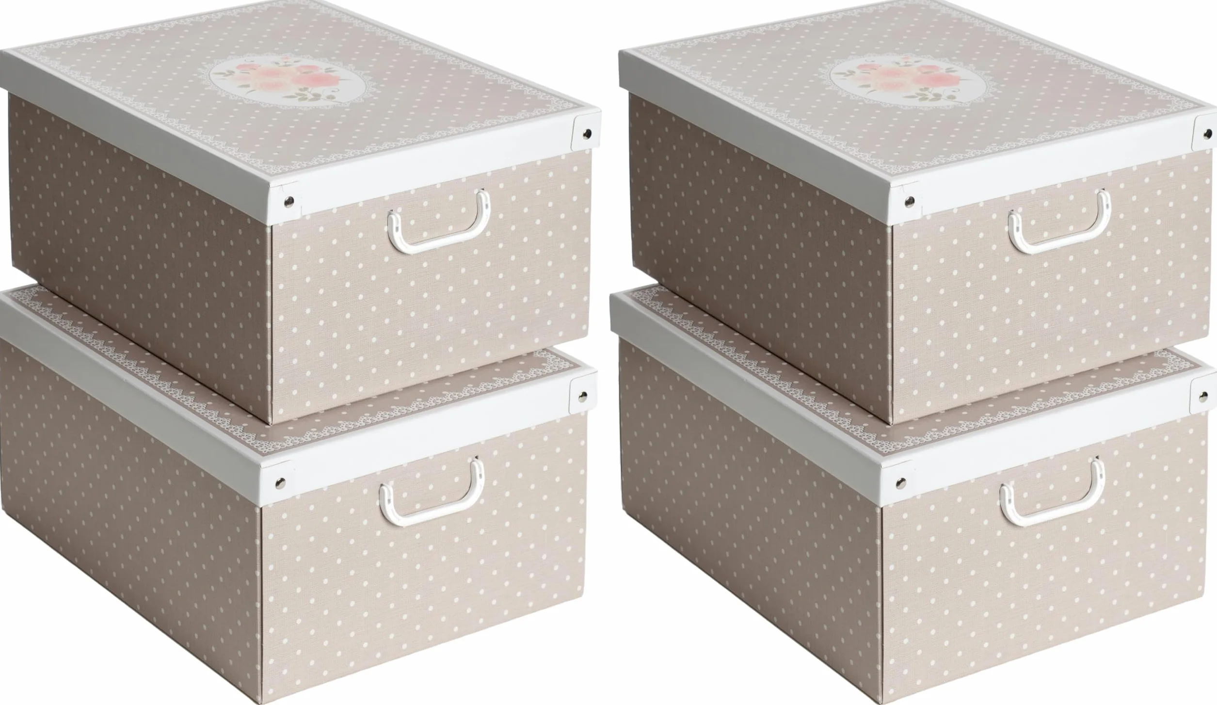 Lavatelli Juego de 2 cajas de cartón para armario, con tapa, para cambio de estación, regalo (Paquete de 2)