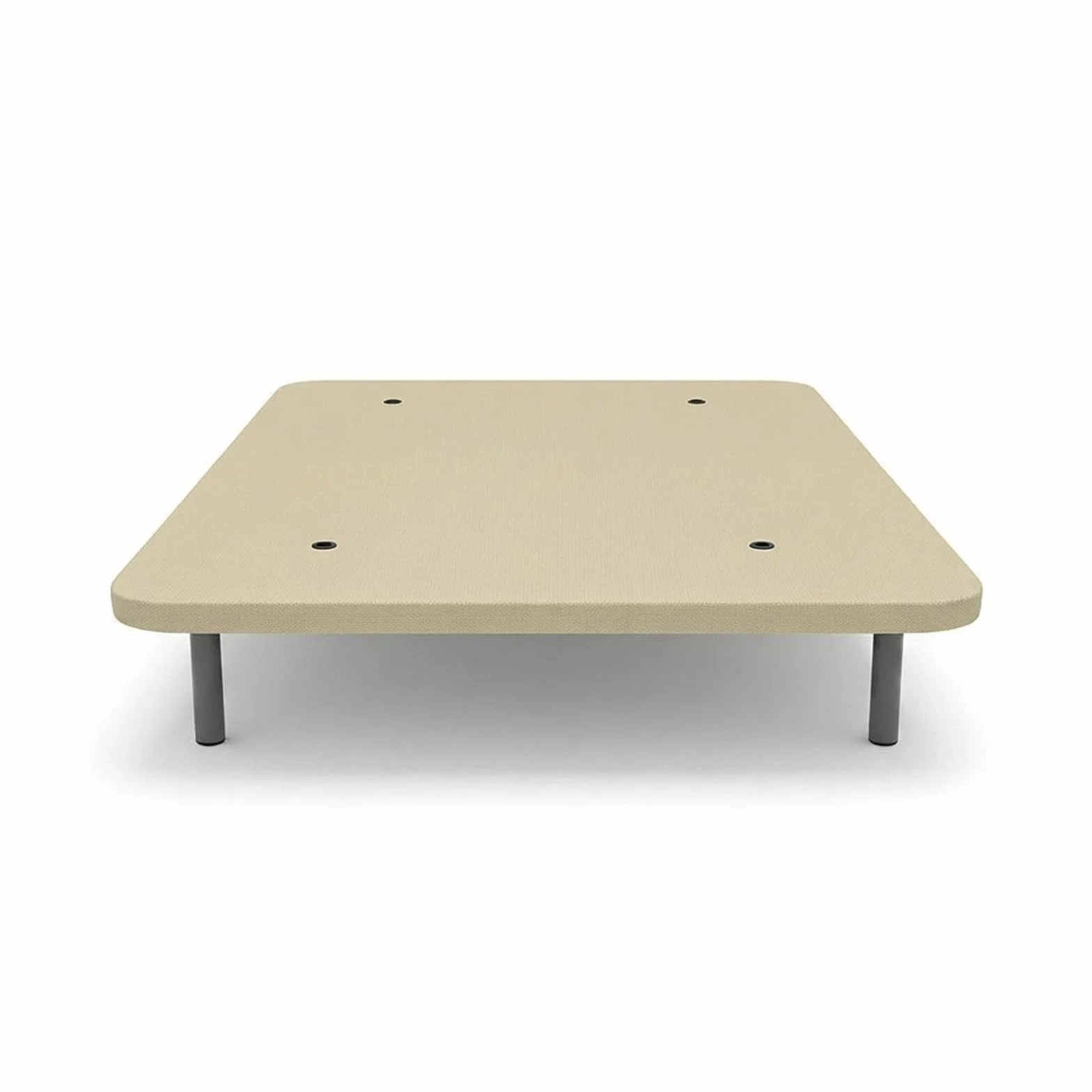 mattfy - Base Tapizada 3D 90 x 190 Beige Extra Resistente con Gran Estabilidad y Barras de Refuerzo, Incluye 6 Patas metálicas roscadas de 25cm