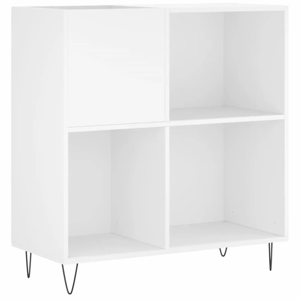 vidaXL Mueble para Discos Madera contrachapada Blanco 84,5x38x89 cm