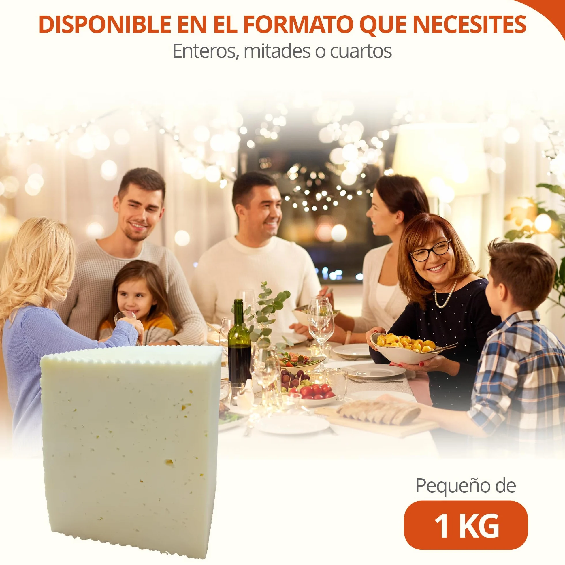 Queso Artesano Tierno de Oveja Pasteurizado 1 kg | Cesta Gourmet Regalo