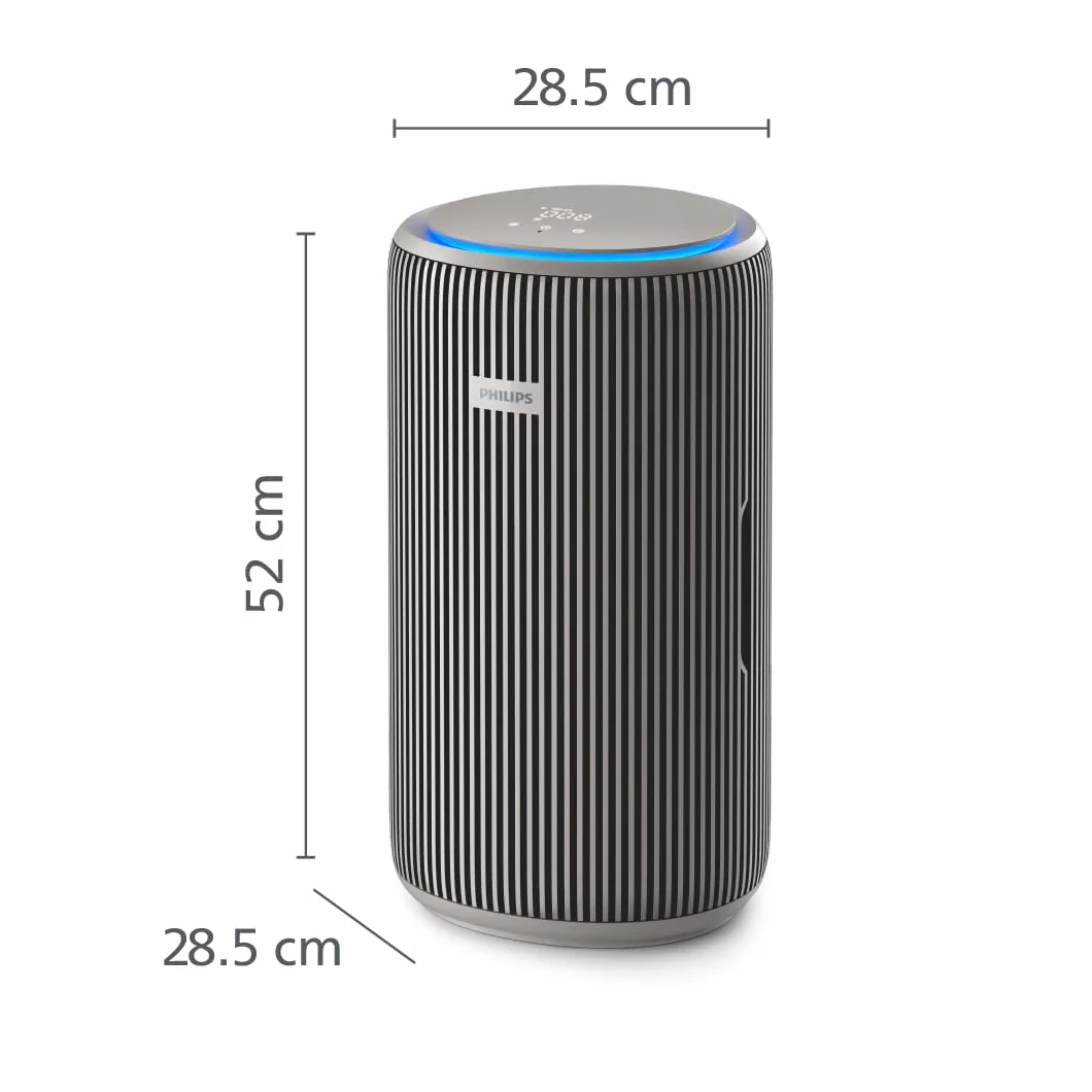 Philips PureProtect Serie 3200: Purificador de aire inteligente, HEPA y filtro de carbón activo, CADR 500 m³/h para 130 m², ultrasilencioso, captura el 99,97% de alérgenos, App conectada (AC3210/12)