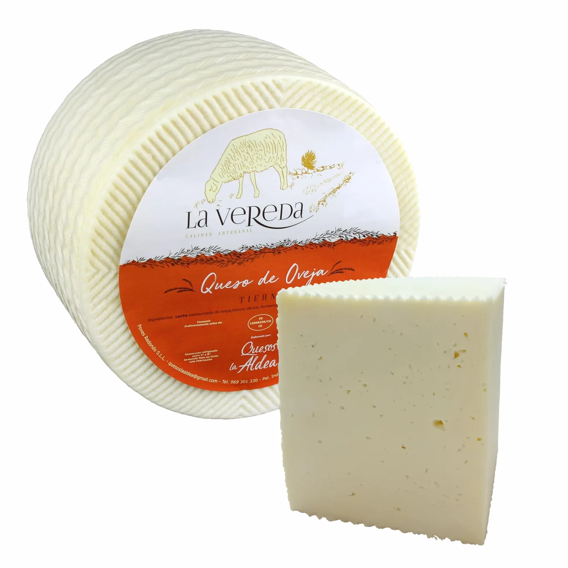 Queso Artesano Tierno de Oveja Pasteurizado 1 kg | Cesta Gourmet Regalo