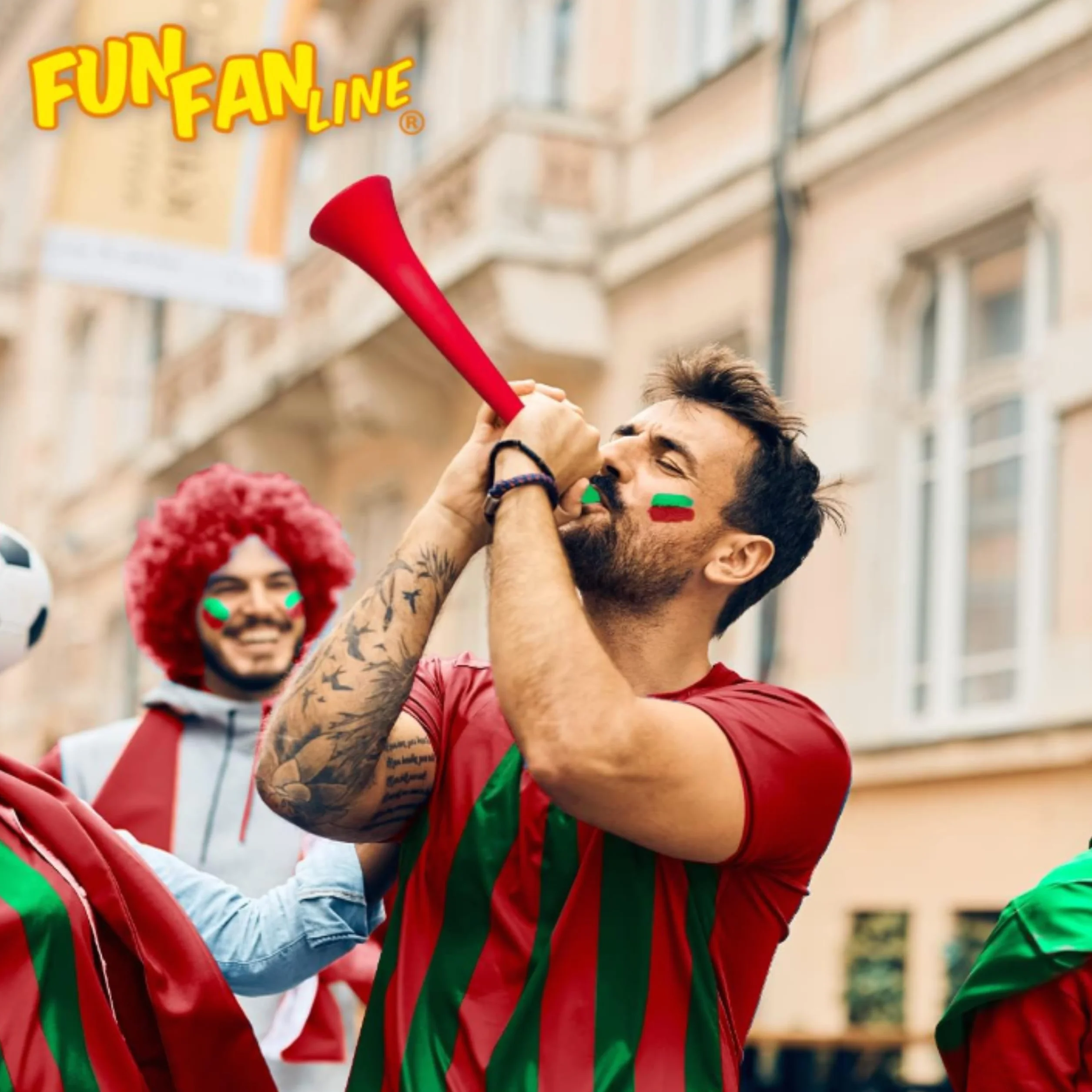 Vuvuzelas de Plástico Resistente 120 DB para Fútbol Eventos Deportivos Fiestas Pack 3