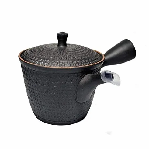 Tokoname Ware Kyusu Tetera japonesa de cerámica de Tobikanna fabricada a mano por Gyokko Kurodoro