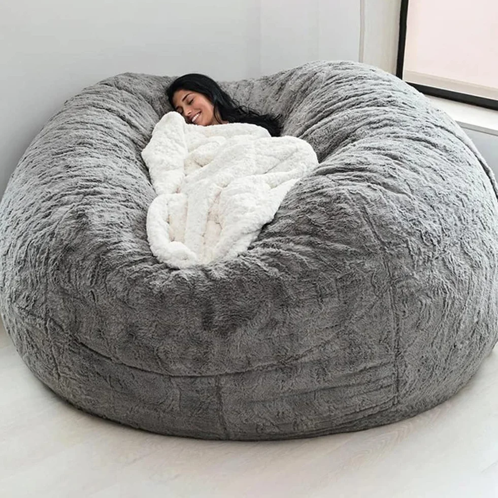Leepesx Página de inicio Esponja Cama Puf Funda Protectora Dormitorio Balcón Sofá Grande Redonda Suave Sin Rellenos
