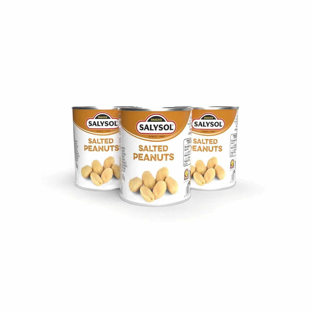 SALYSOL Cacahuetes Salados 10x50 gramos Aperitivos Salados Envasados al Vacío