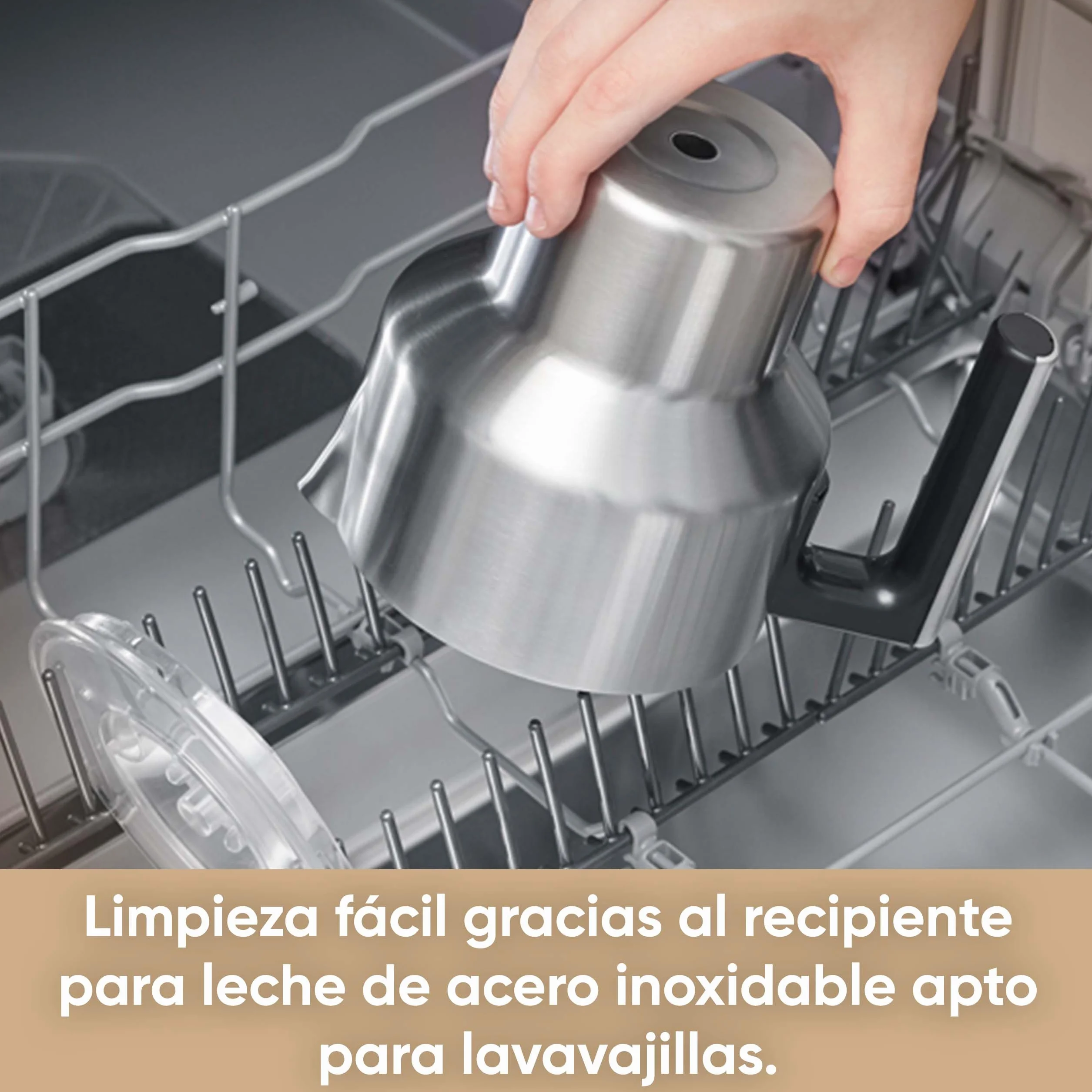 SEVERIN Espumador de leche por inducción Spuma 700 Plus, espumador eléctrico apto para el lavavajillas, bote espumador, acero inoxidable cepillado/negro mate, SM 3587