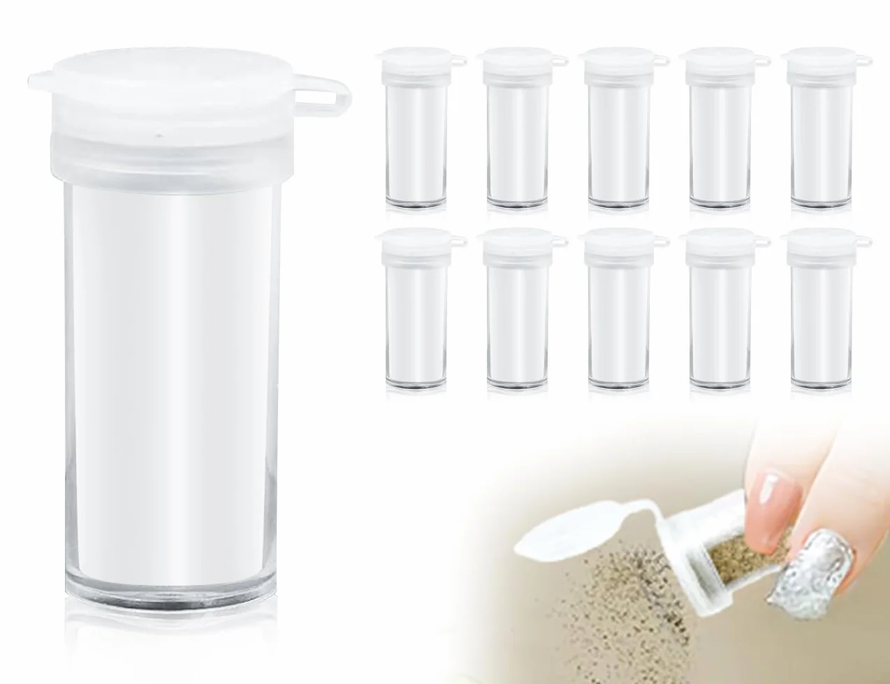 10 Piezas Salero y Pimentero de Plástico,Botellas de Especias Extra Pequeñas,Mini Coctelera Portátil,Dispensador de Especias,Especias con Tapa y Orificios,para Parrilla al Aire Libre,Camping