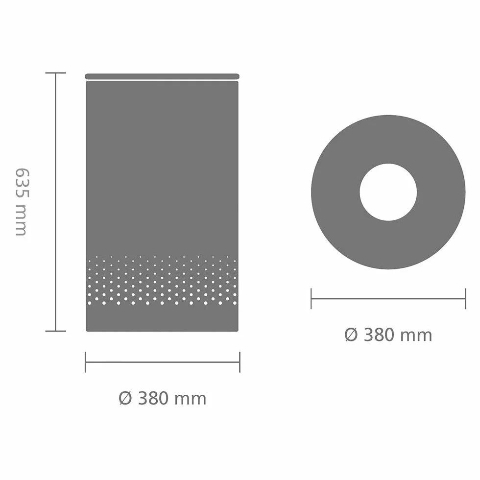 Brabantia - Cubo para la ropa sucia - Tapa de plástico manos libres - Agujeros de ventilación - Bolsa portátil para la ropa sucia en el interior - Apertura rápida - Blanco - 60L
