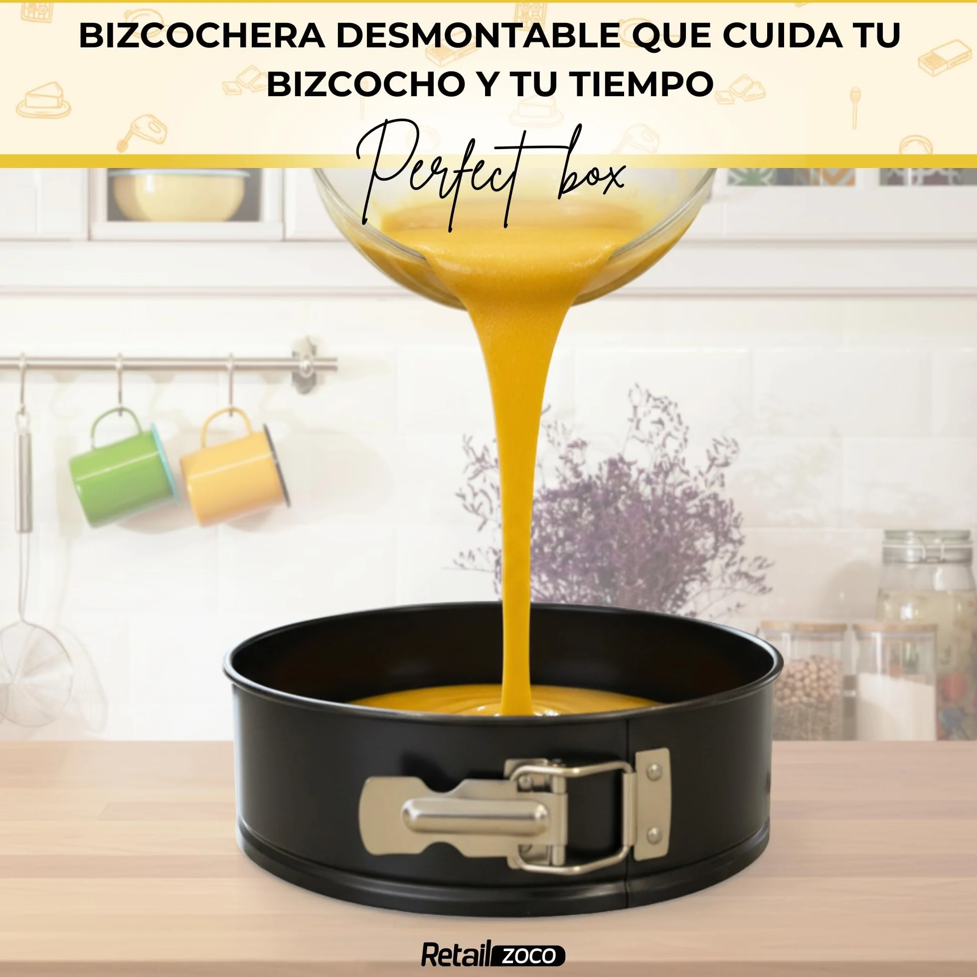 Molde repostería redondo 22 cm antiadherente 230°C Clip-Clap