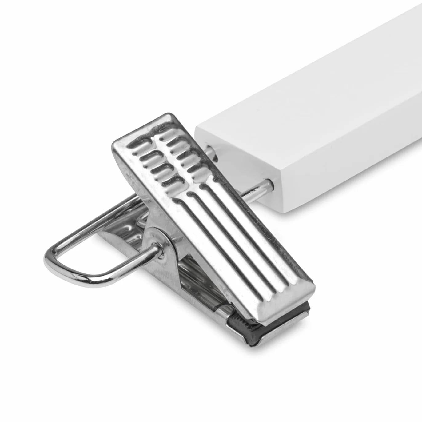 Perchas de Madera Blanca 12 Unidades con Pinzas Ajustables Antideslizantes Gancho Giratorio 360°