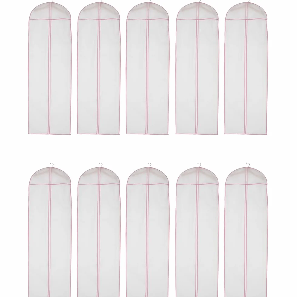 Funda Traje Bolsa for vestido de novia de 180cm, ropa colgante, ropa, traje, abrigo, cubierta antipolvo, bolsa de almacenamiento for el hogar for vestidos de novia Funda Ropa Armario (Color : 10Pcs,