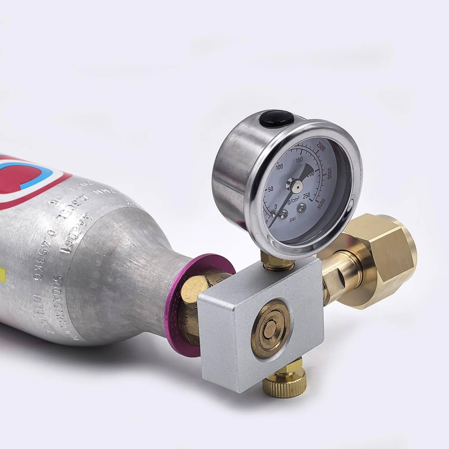 DRYHTEN Estación de recarga de dióxido de carbono adaptador calibre Sodastream DUO Terra Art Gaia Pink cilindro Quick Connect