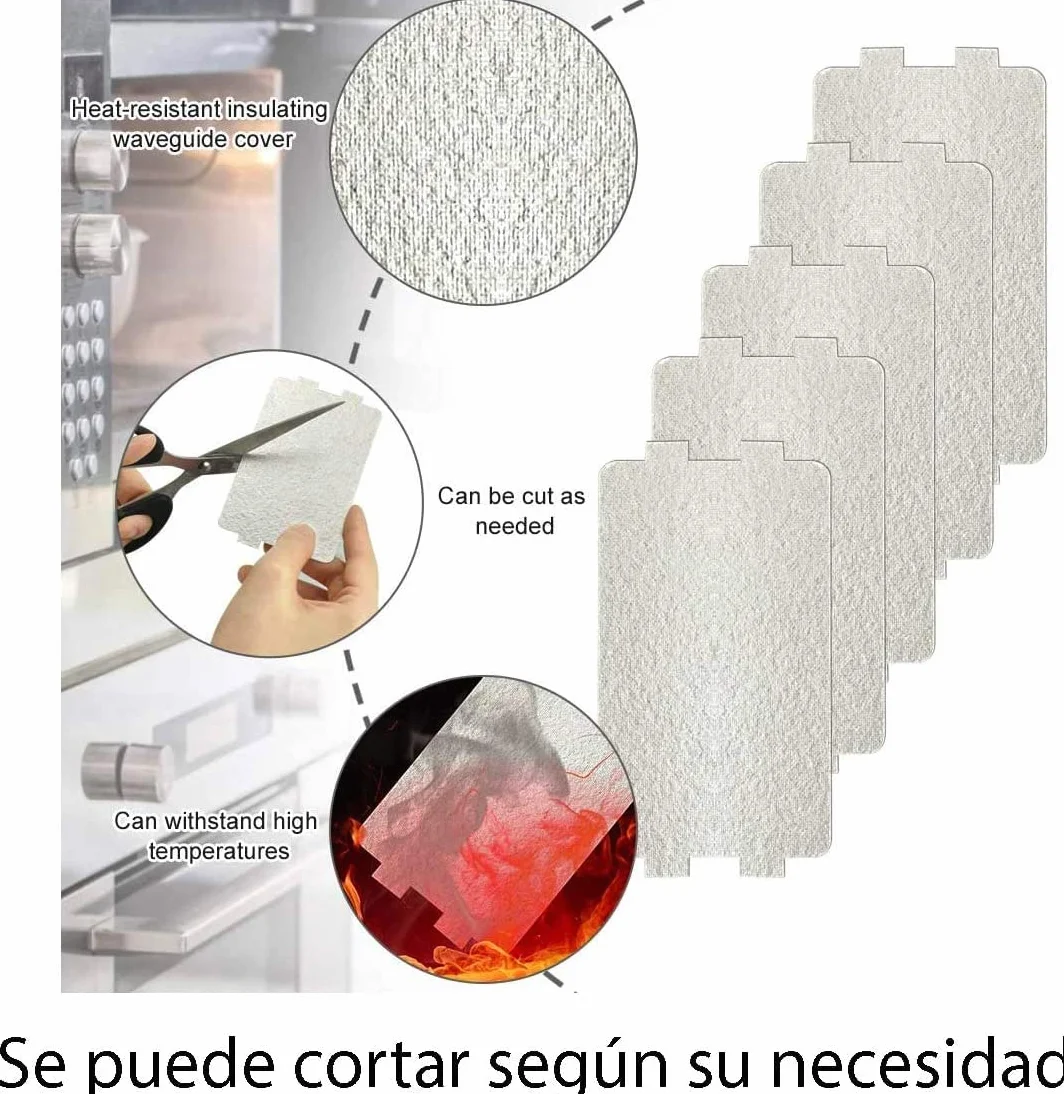 Placa de Mica para Horno Microondas 9.9 x 10.8 cm Repuesto Accesorio 2 Unidades