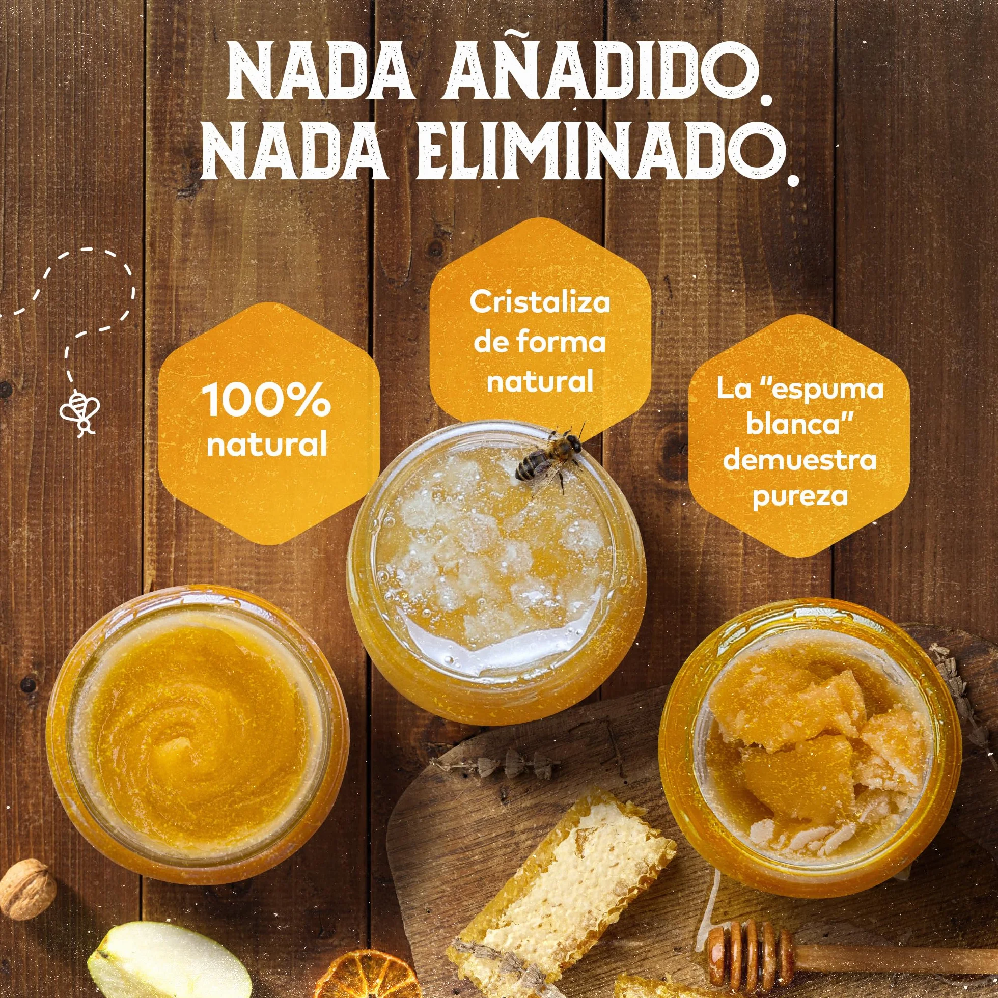 Miel Pura de Abeja 1kg Cruda Natural sin Pasteurizar - Qhoney Ganadora de Oro Paris Raw Honey Awards 2025