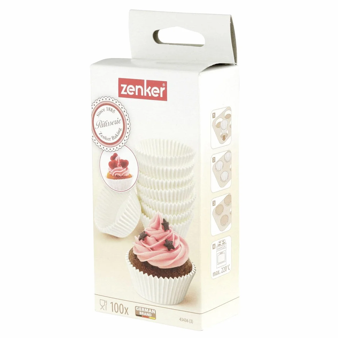 Zenker Cápsulas Magdalenas Papel 5cm Pack 100 uds