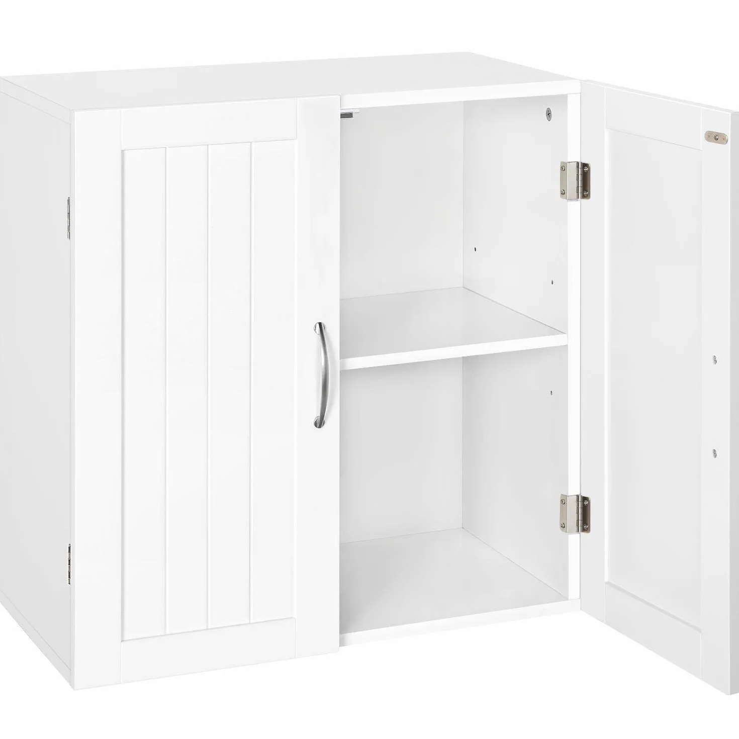 Yaheetech Armario de Baño Pared 59,5x31x59,5cm Mueble Baño Suspendido con Dos Puertas