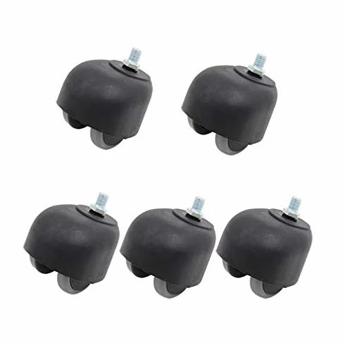 Ruedas giratorias 5pcs Silla giratoria Rueda Muebles Rueda Nylon PU Silla de Oficina Rueda Ruedas de plástico con Frenos para Muebles Mesa Trolley Cama Montaje de Banco de Trabajo