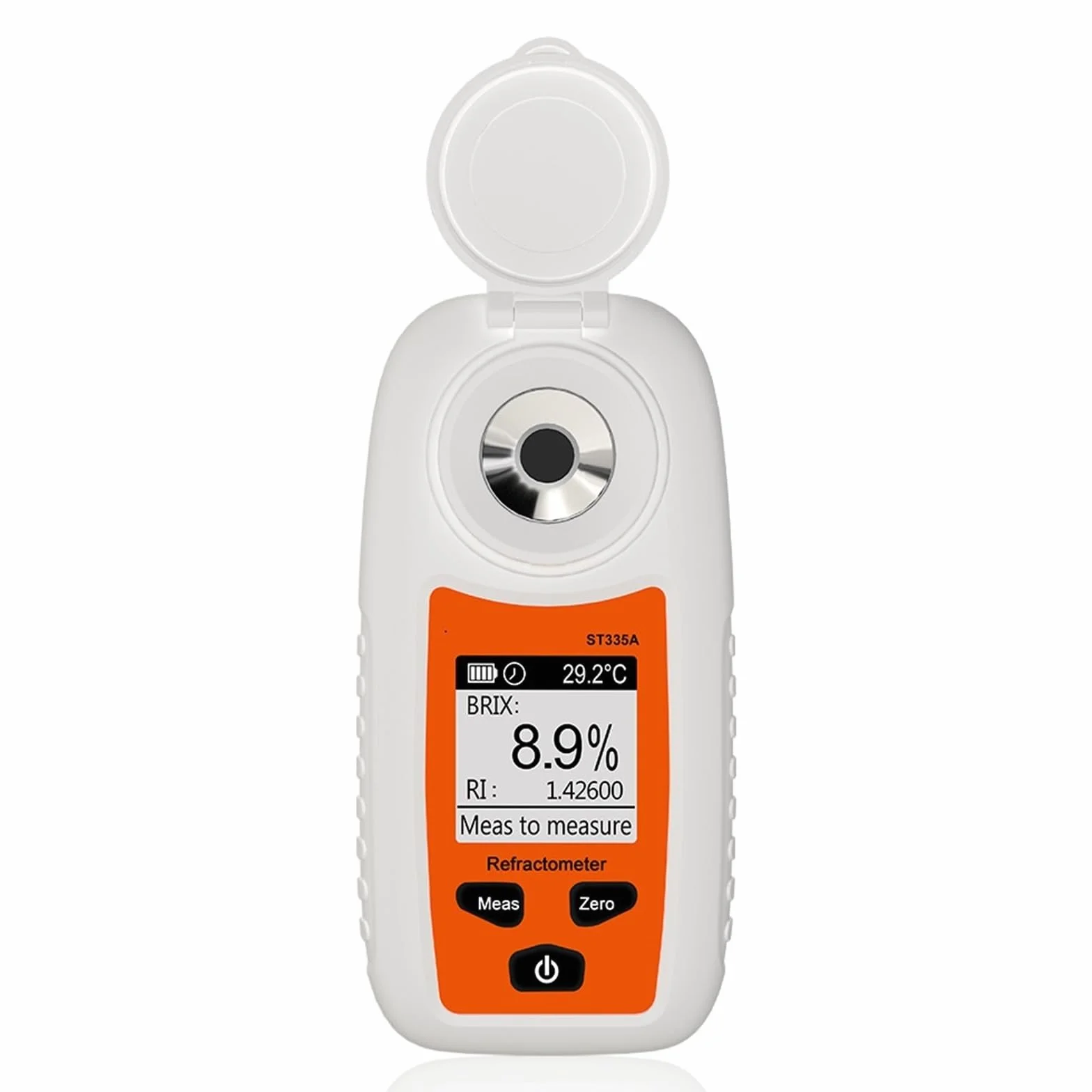 Refractómetro digital for medir el contenido de alcohol en jugos de frutas, bebidas, vino y cerveza, con una concentración de azúcar del 0 al 35%.