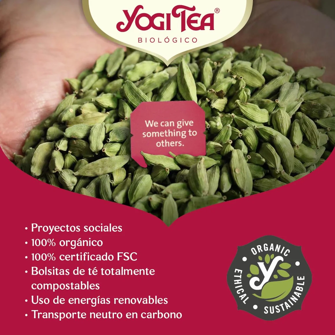 Yogi Tea Chai Dulce Infusión Ayurvédica Sin Cafeína Pack 6x17 bolsitas