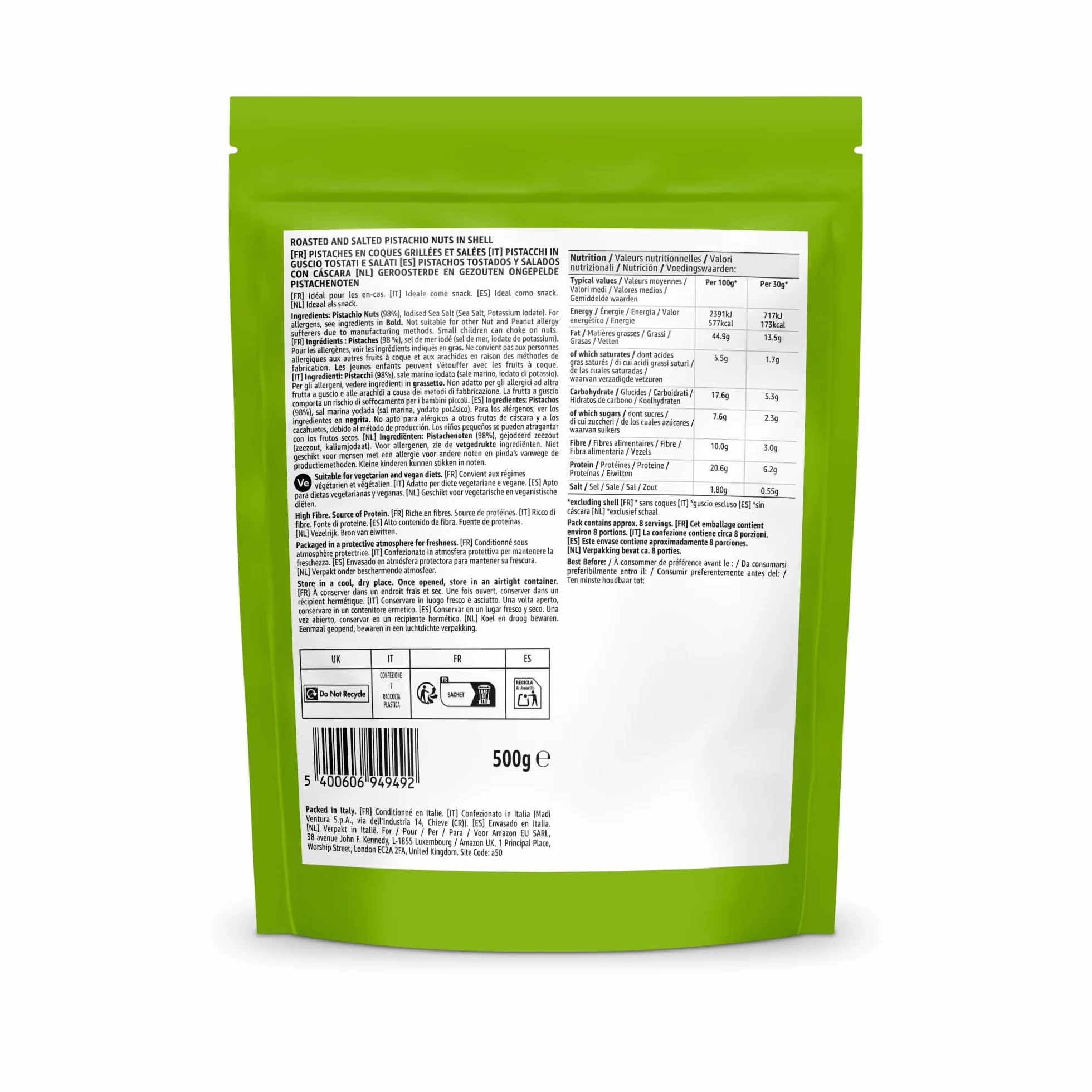 By Amazon Pistachos tostados y salados, 500g