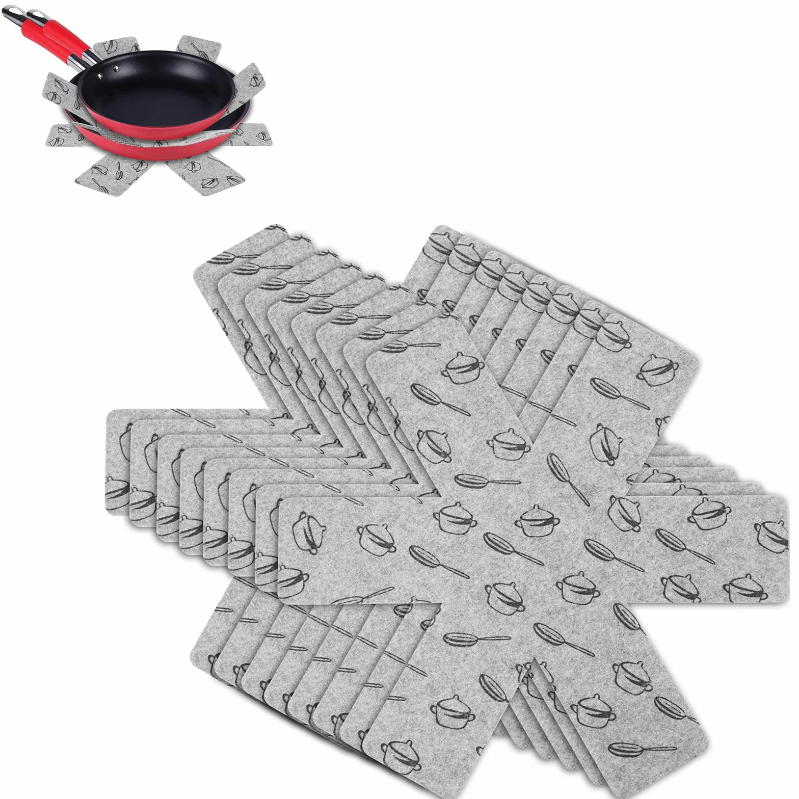 Flintronic 8pcs Salvamanteles de Tela No Tejidas, Protector de Olla Antideslizante