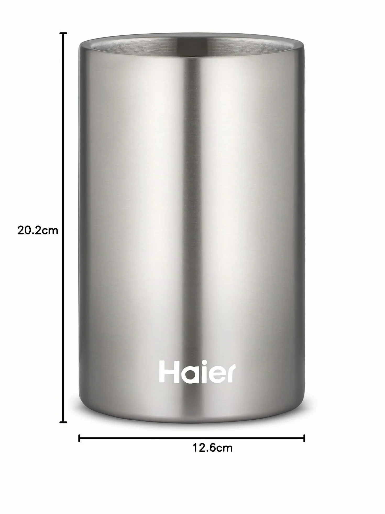 Haier HAWTB01 Enfriador Isotérmico de Mesa para Vino, Diseño con Doble Pared, Accesorio Original Haier, Acero Inoxidable