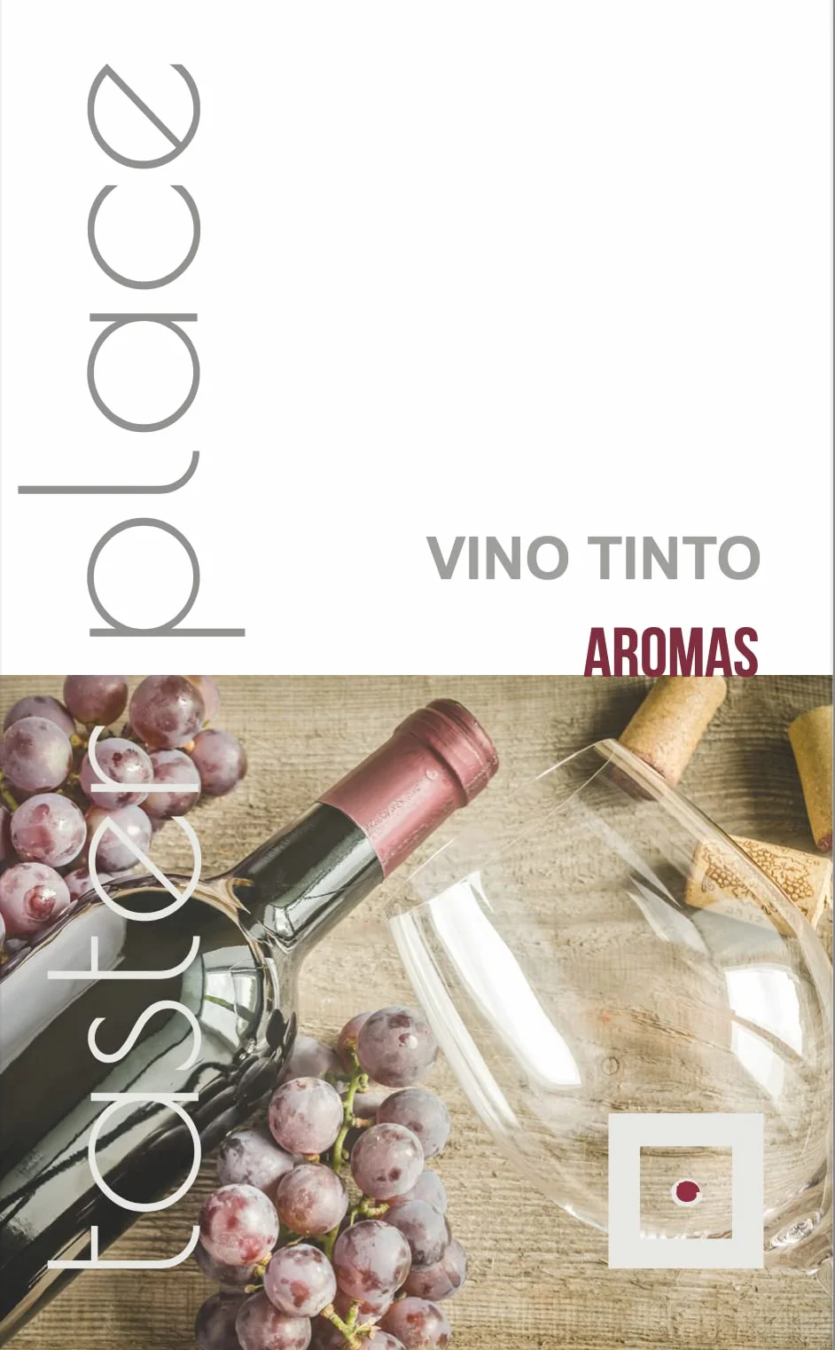 Set de aromas de vino tinto TASTERPLACE para sommeliers - herramienta de degustación