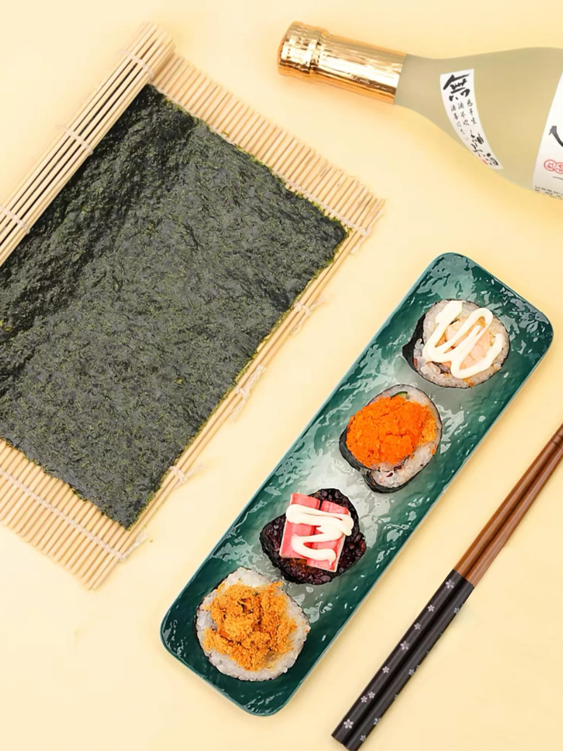Alga Nori seca para sushi japonés Gold 50 hojas