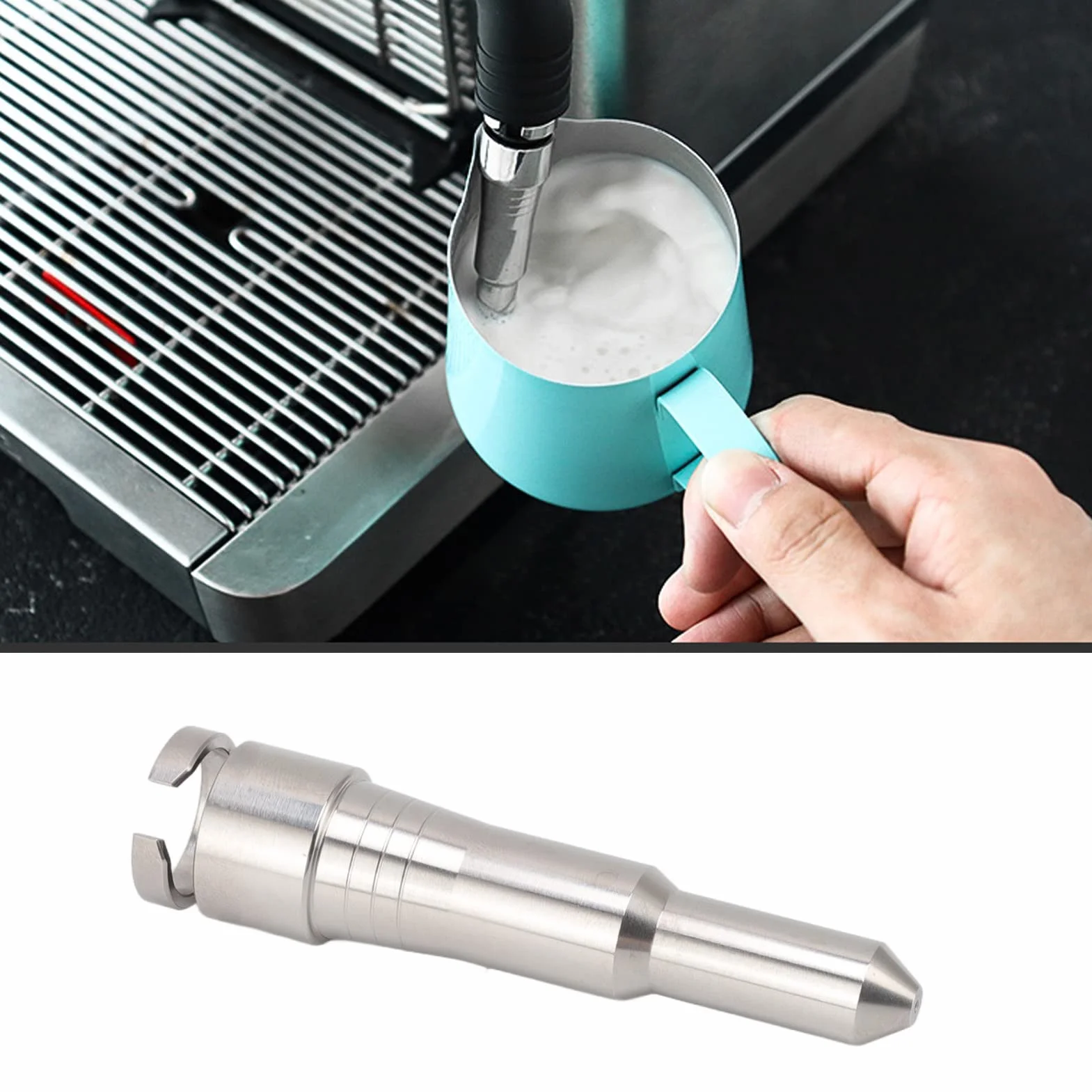 Boquilla de Vapor para Lanza de Vapor de Acero Inoxidable para s, Boquilla para Espuma de Leche y café, Boquilla para Espumar Leche, para ECP3420 310