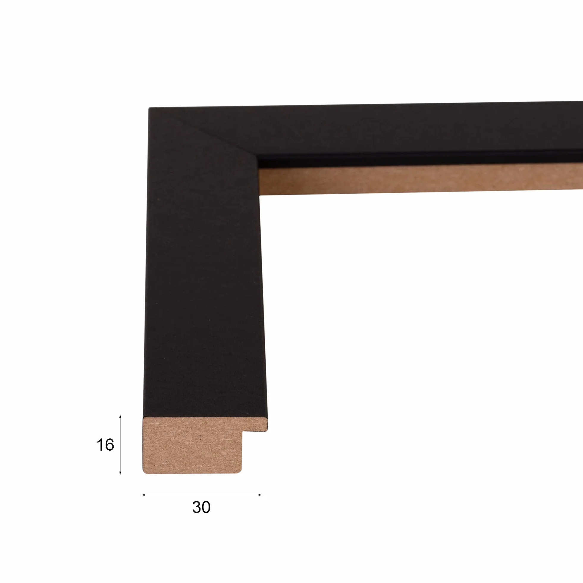Marco de fotos de madera de roble natural 70x100 cm antirreflectante