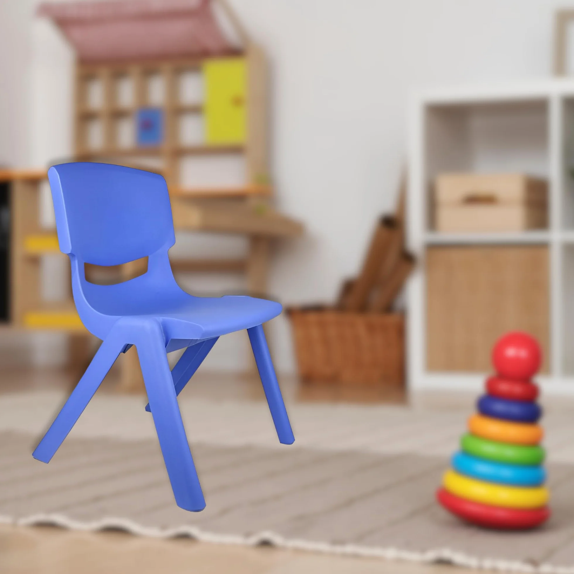 Silla Infantil de Plástico Élite Ideal para Centro Infantil y Hogar – Resistente, Segura y Sin Montaje Requerido - Talla 3 (Altura 34 cm), Amarillo