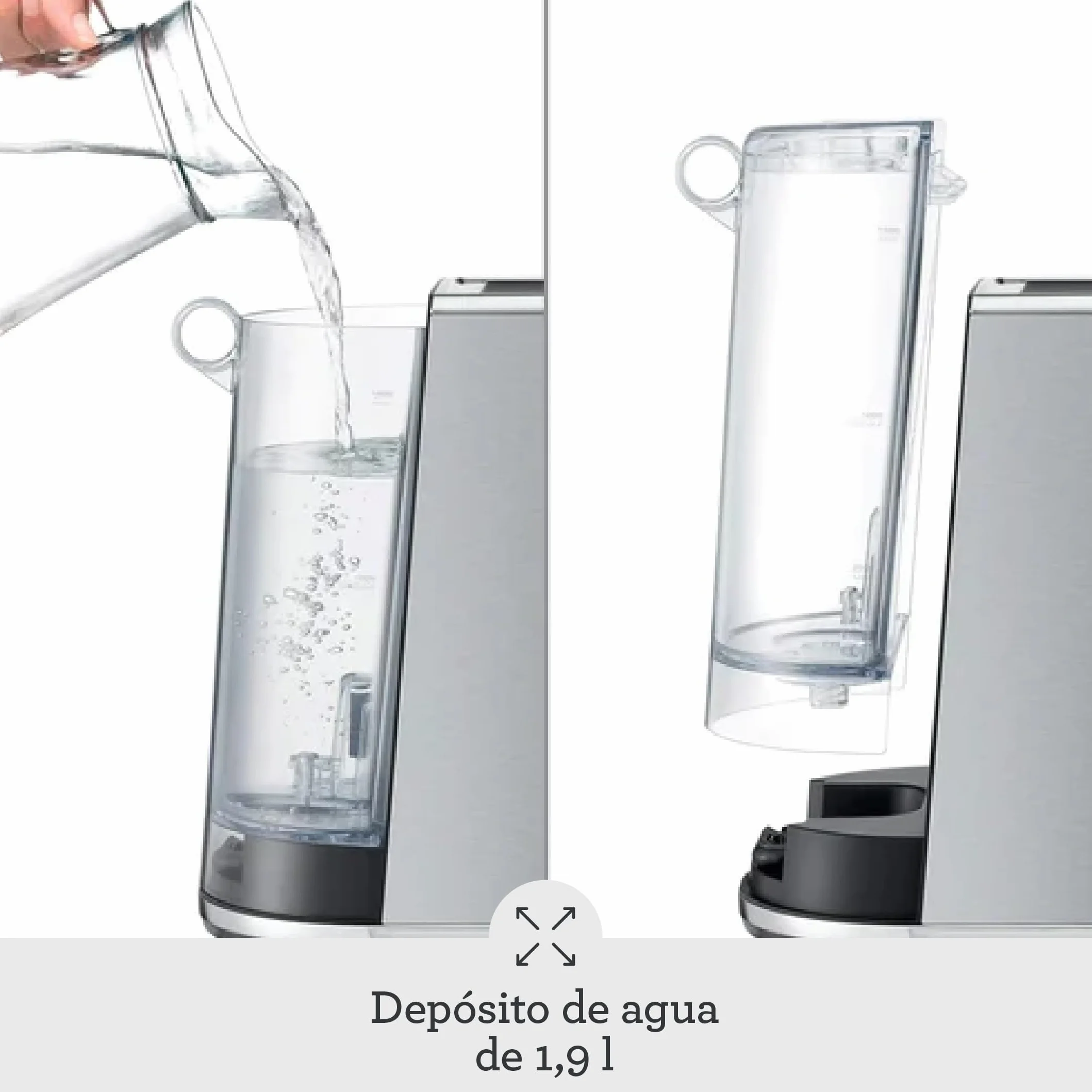 Sage - The Bambino Plus - Cafetera Express Compacta con Espumador de Leche Automático - Cafetera Semiautomática con Preinfusión y Calentamiento Rápido en 3 Segundos - Acero Inoxidable Negro