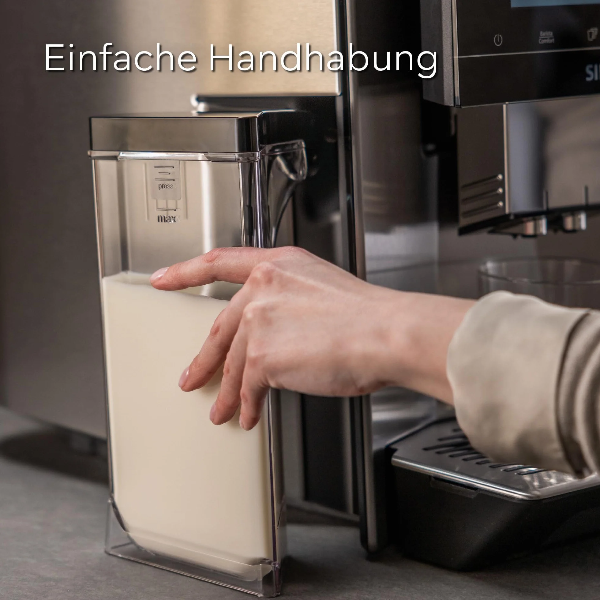 Siemens tz90009 – Depósito de leche, práctico para guardar, accesorios para cafeteras automáticas EQ.9