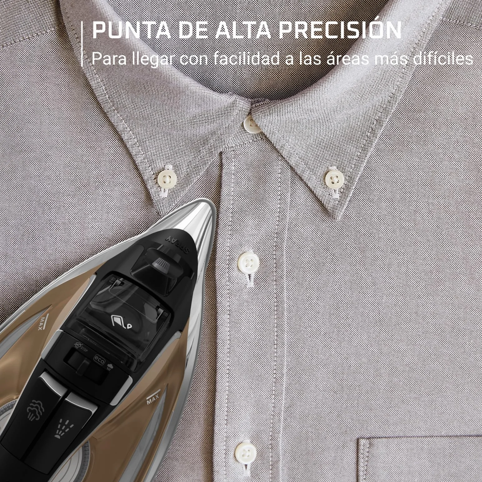 Rowenta Pro Master DW8203D1 – Plancha de Vapor 2800W, Golpe 200 g/min, Vapor Continuo 45 g/min, Suela Microsteam 400 HD, Depósito 310 ml, Antical, Antigoteo, Función Eco y Vapor Vertical