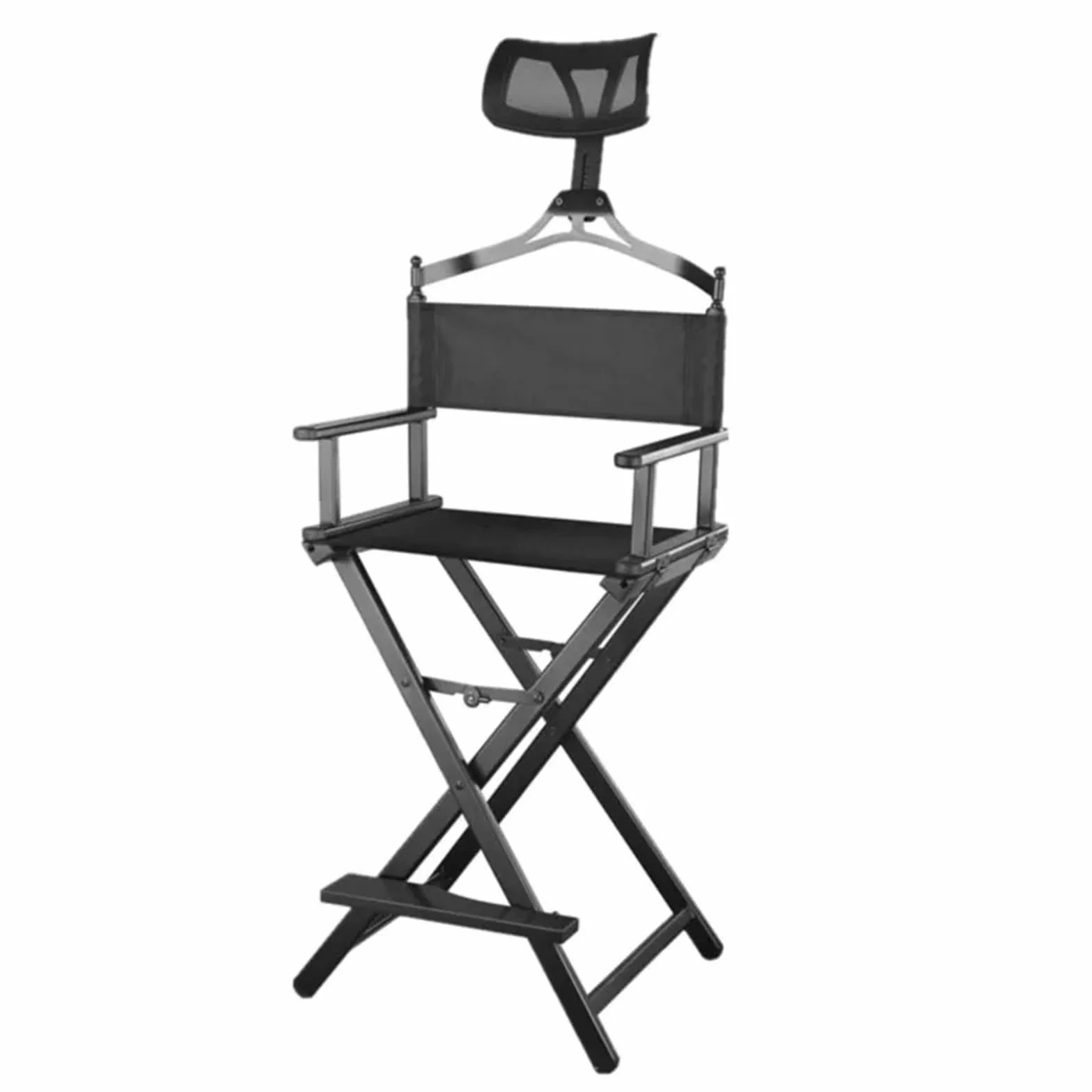 Silla de director plegable de aleación de aluminio, ligera y portátil para uso al aire libre, ideal para maquillaje y actividades de ocio