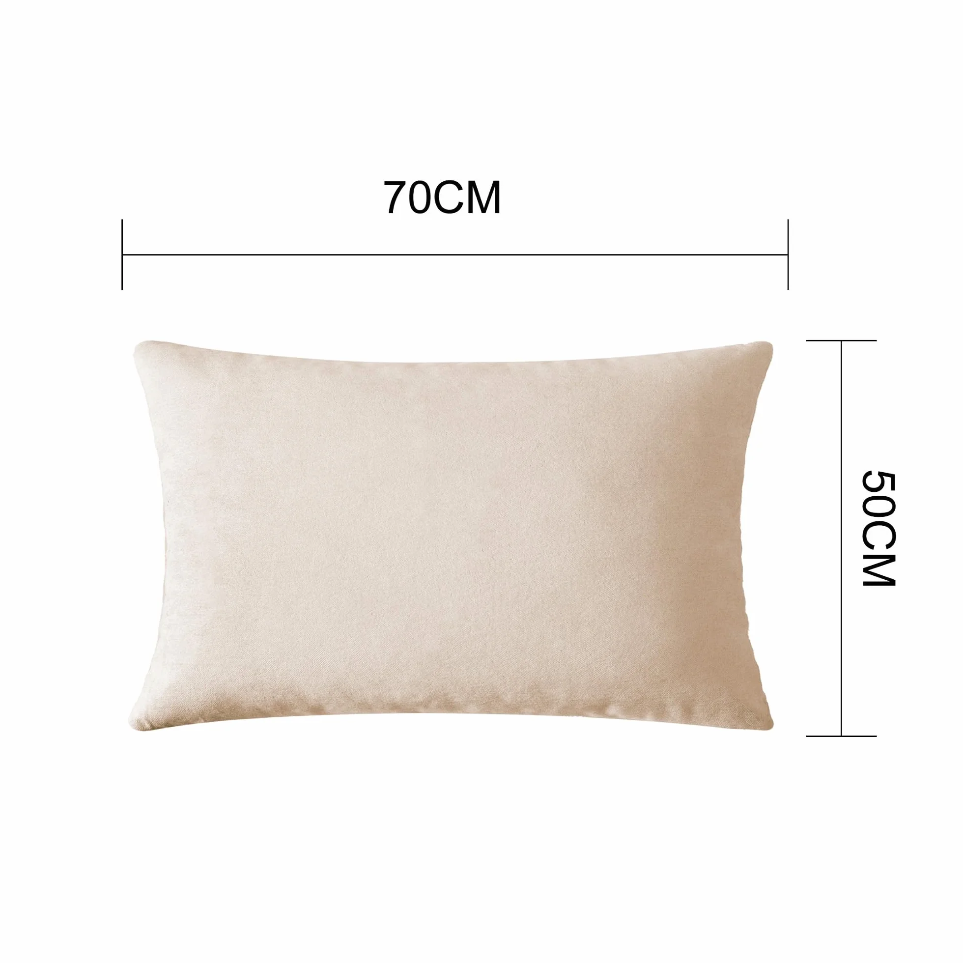 DALINA Fundas para Cojines 50x70 cm Chenille 100% Poliéster Cremallera Juego de 2