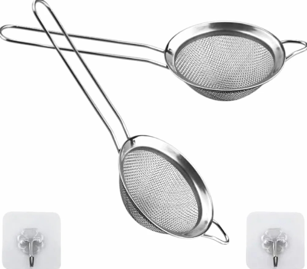 Colador de cocina acero inoxidable malla fina 8cm