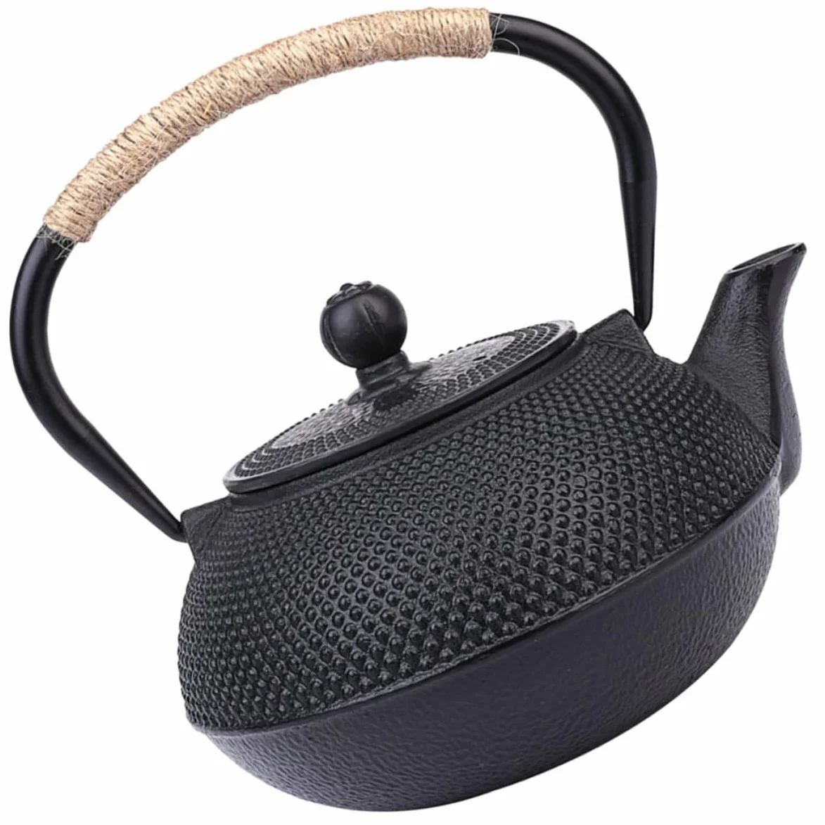 KOMBIUDA Tetera de Hierro Fundido Japonesa de 900ml Asa y Filtro para Infusiones, Ligera y Fácil de Limpiar, Adecuado para Oficinas y Salones de Té