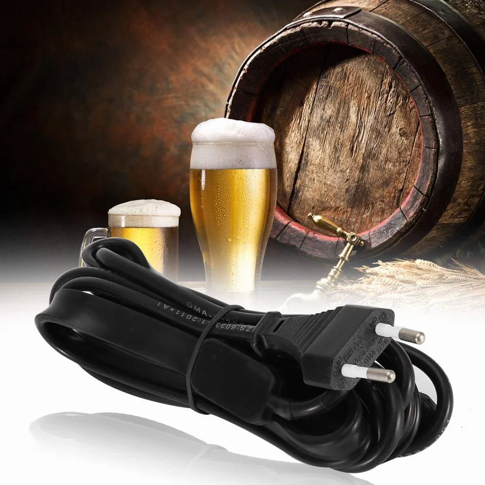 Delaman Cinturón Calefactor, Homebrew Fermentación Almohadilla del Cinturón Calefactor con Adhesivo para Cerveza Termómetro con Varilla Enchufe de la UE 220V-250V