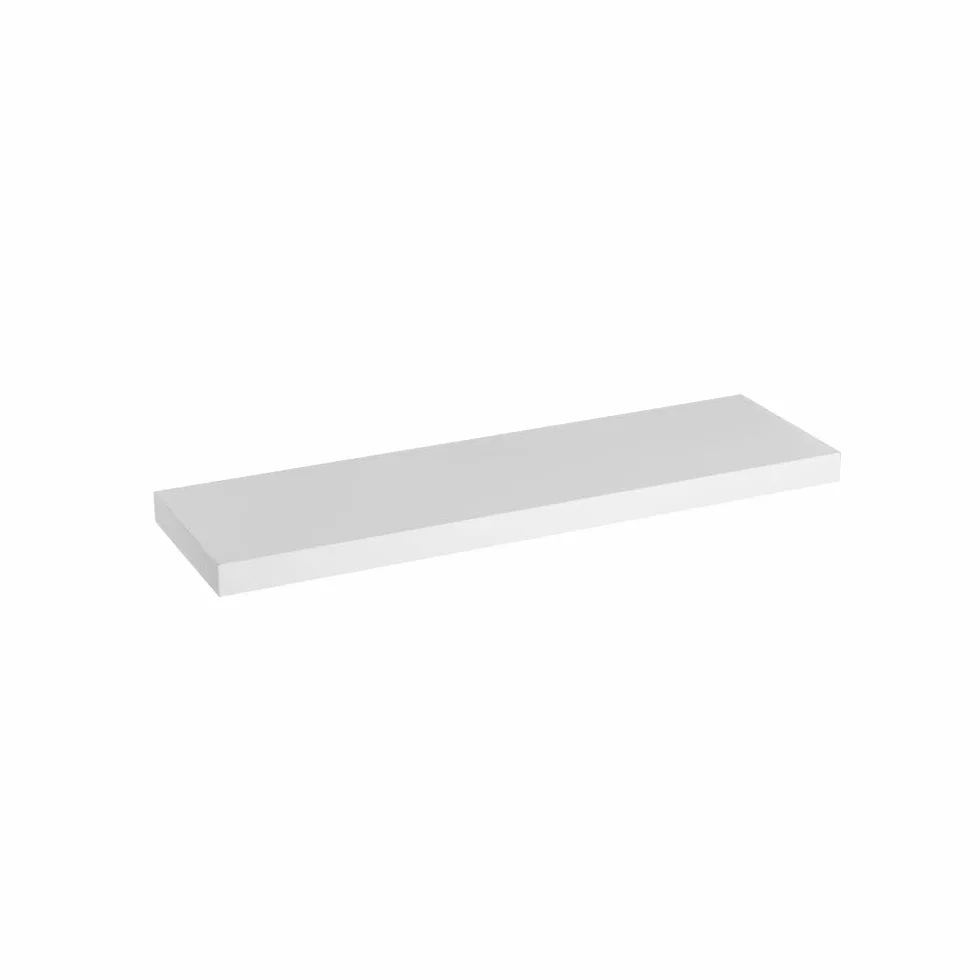LOLAhome Baldas Flotantes de Madera Blancas 80x23,5 cm Estanterías de Pared Decorativas
