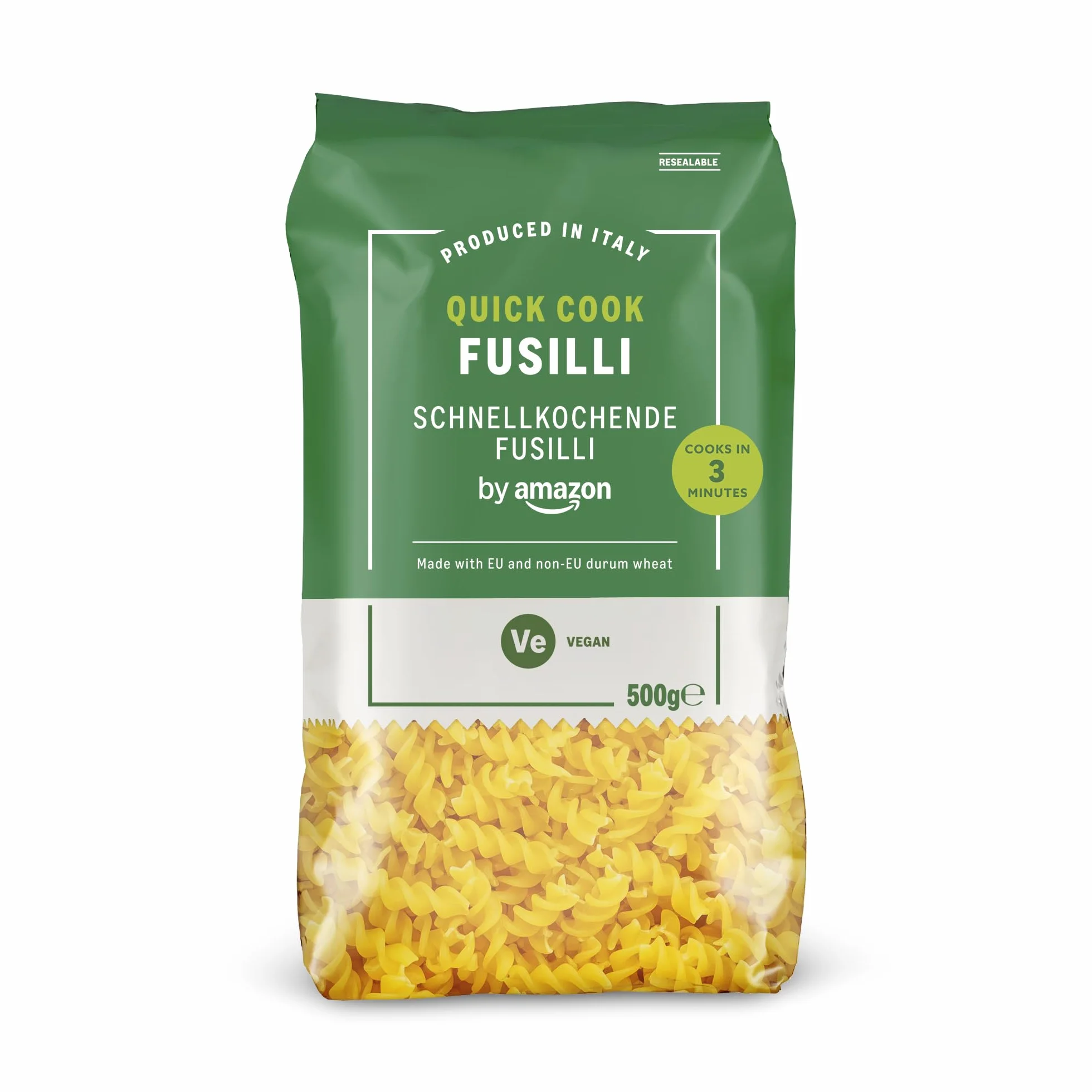 Fusilli De Cocción Rápida 500g by Amazon