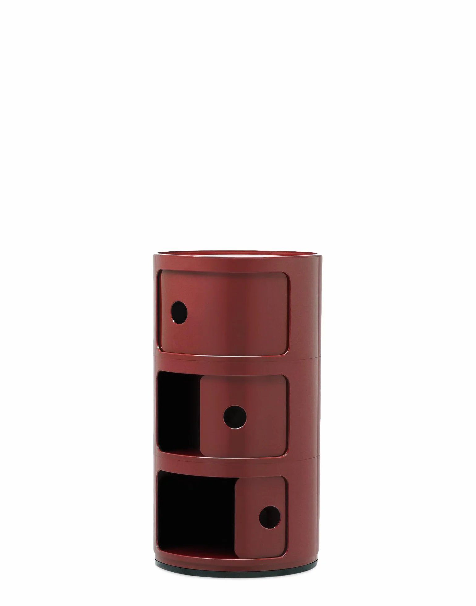 Kartell Componibili, Mueble Contenedor 3 Elementos, Burdeos