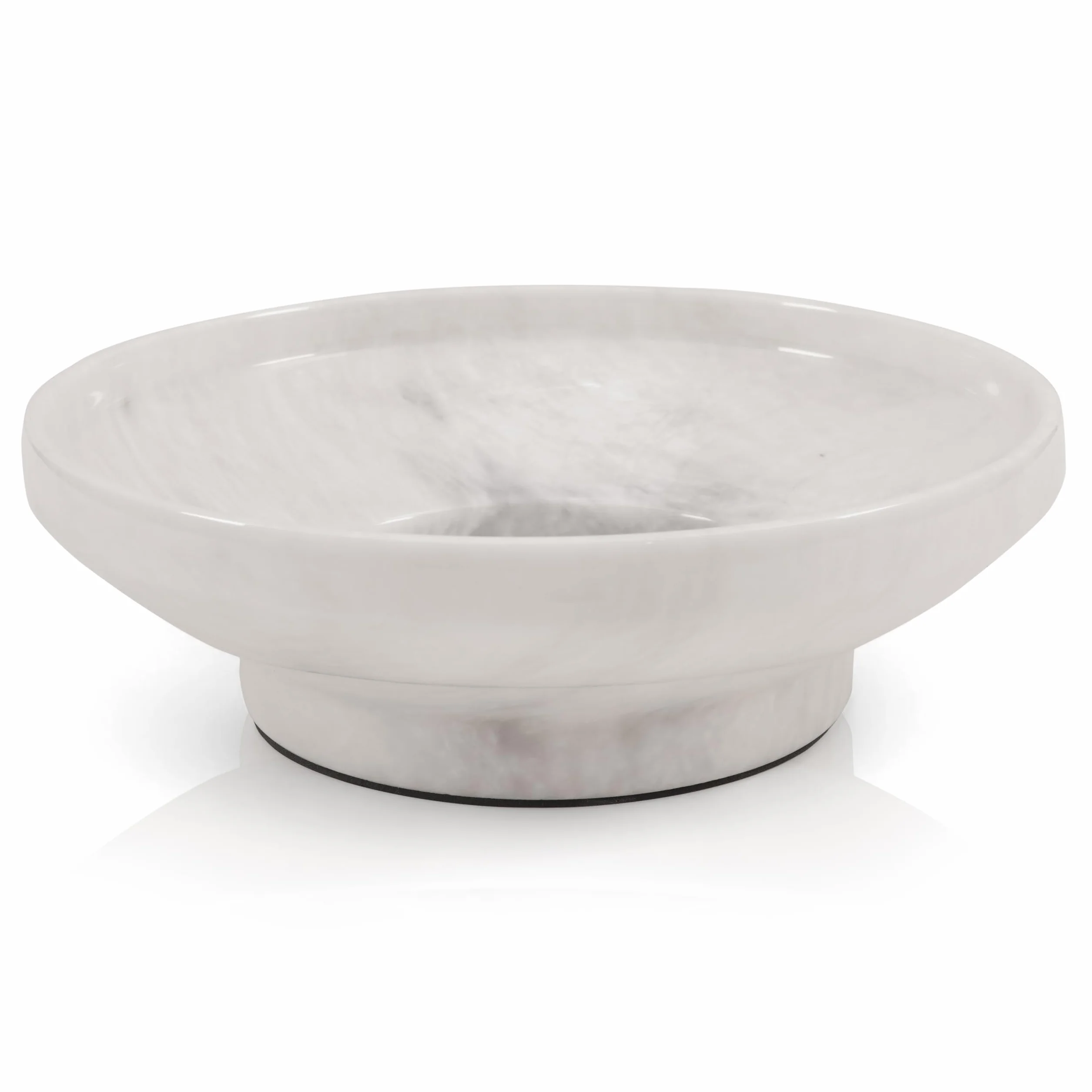 Frutero de mármol blanco hecho a mano, cuenco decorativo de piedra natural para encimera de cocina, mesa de comedor y decoración de sala de estar, elegante accesorio de lujo para el hogar y regalo de