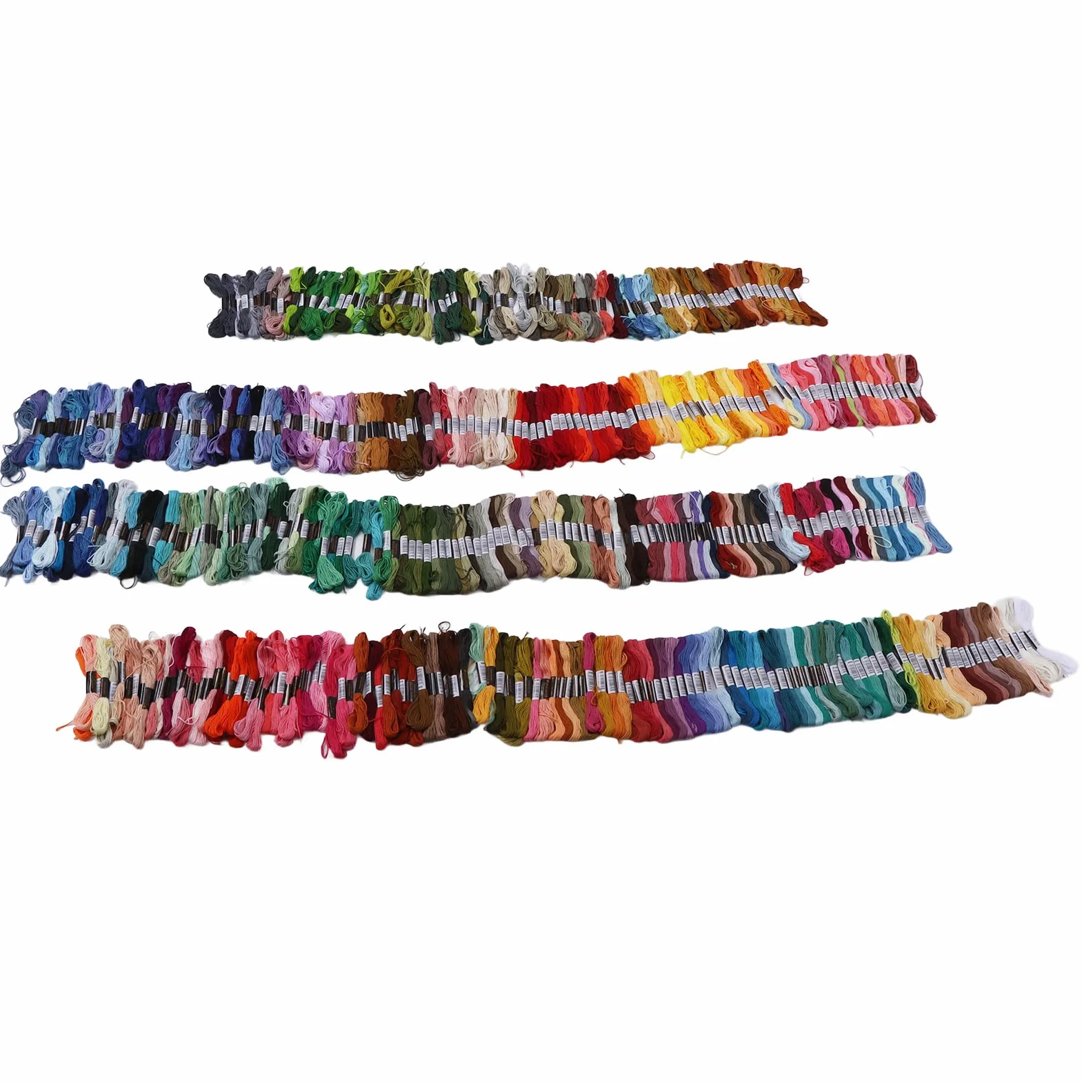 Hilo de bordar multicolor sin decoloración, suministros de costura de poliéster, hilo de bordar de color brillante para punto de cruz, juego de hilos de poliéster de 447 colores