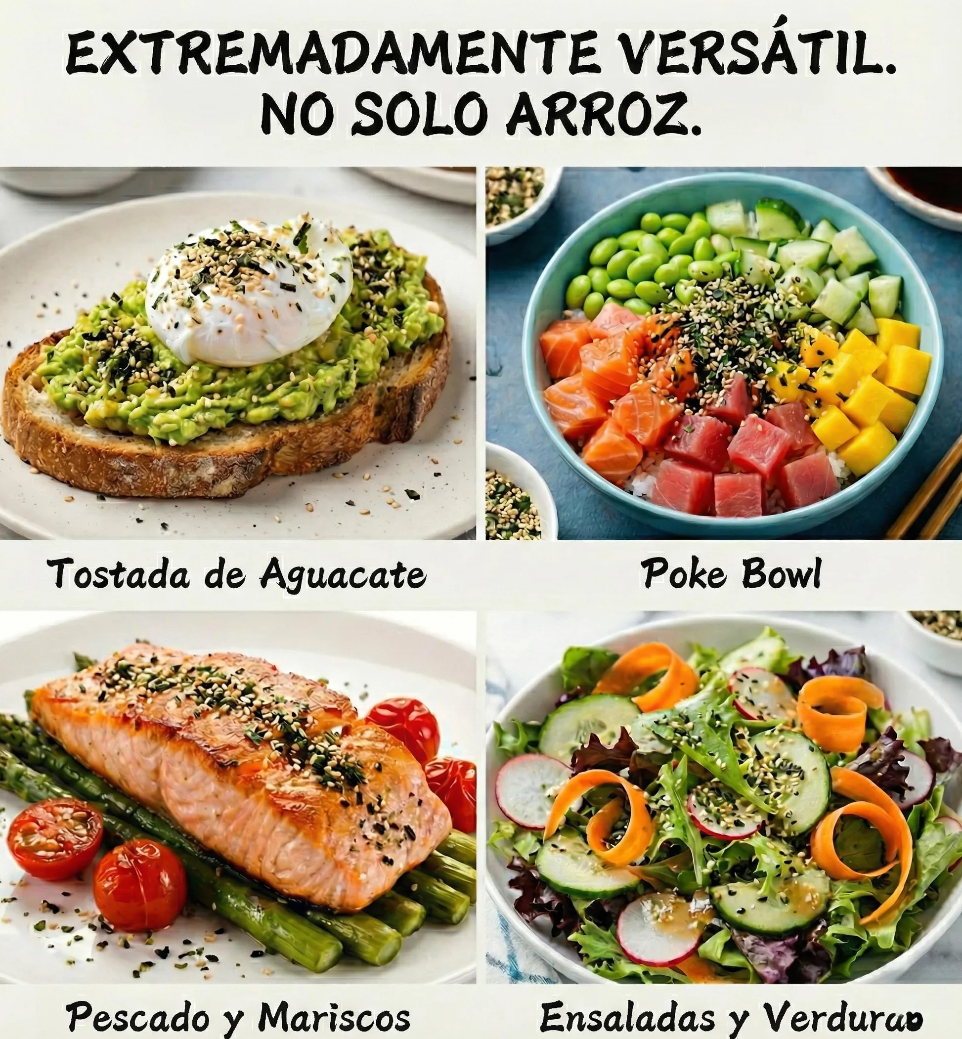 Furikake Ecológico Umami 100g Condimento Japonés Sésamo y Algas Nori Vegano Sin Aditivos