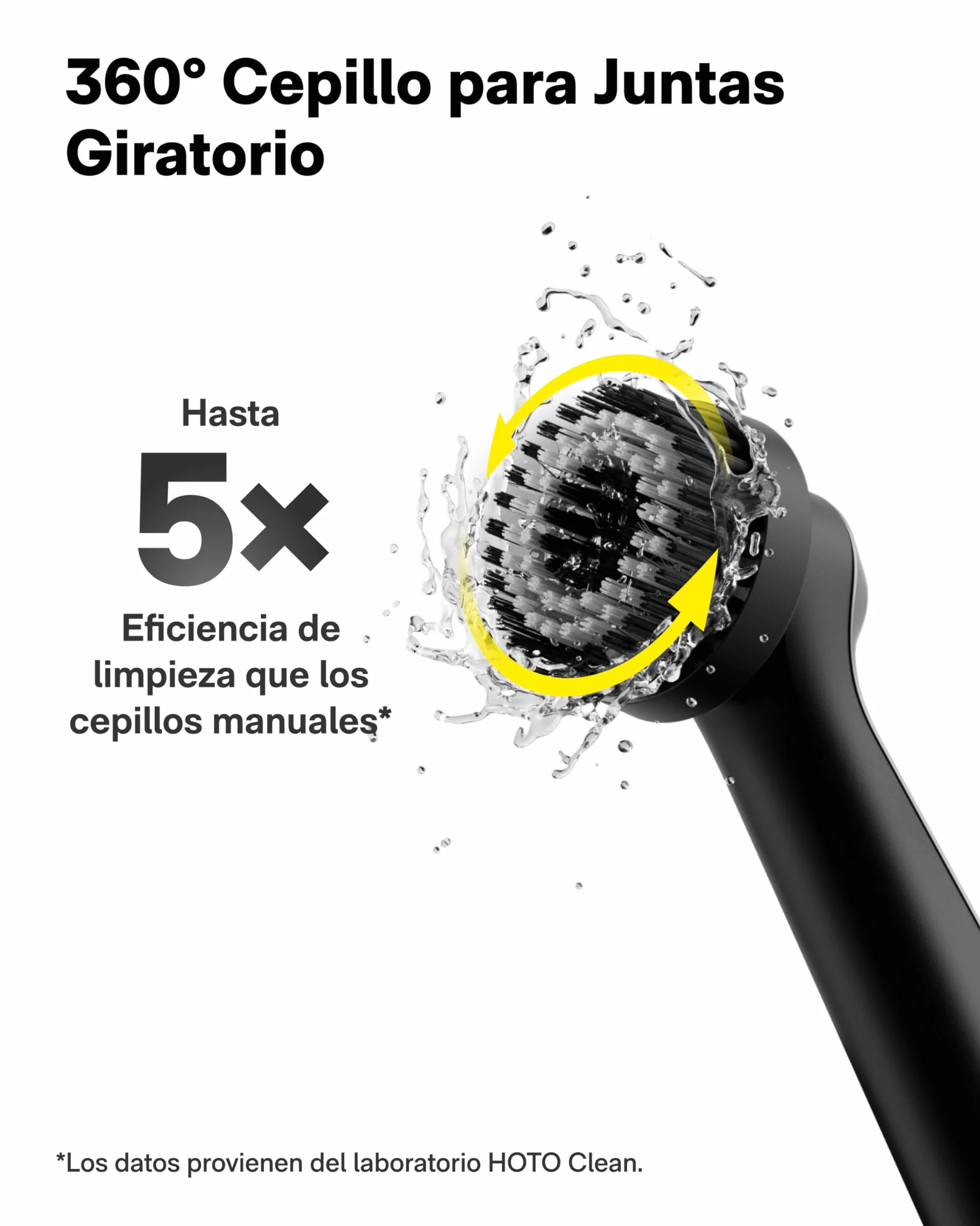 HOTO Wand™ Cepillos Limpieza Hogar Eléctrica, Cepillo para Limpiar Juntas Recargable con 12 Cabezas de Cepillos, IPX7 Impermeable Total Cepillo Juntas Limpieza para Baño, Cocina, Azulejos, Grietas