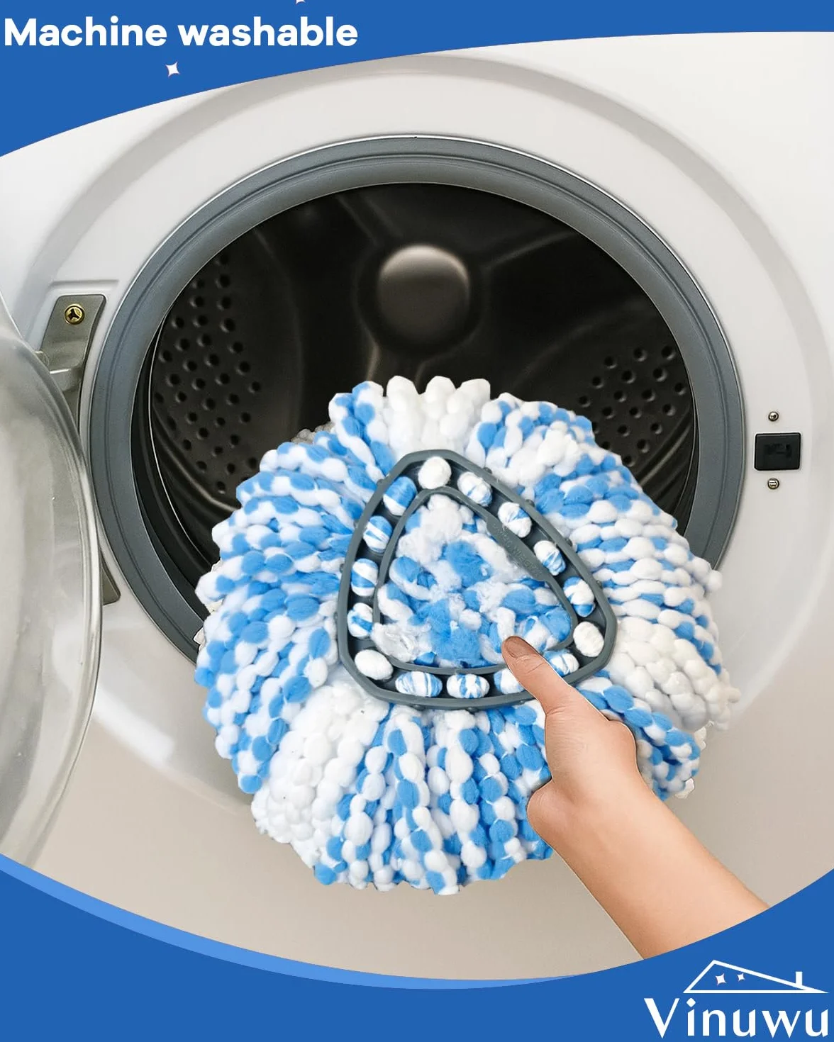 Vileda H2prO Paquete de 5 recambio fregona con pedal microfibra RinseClean