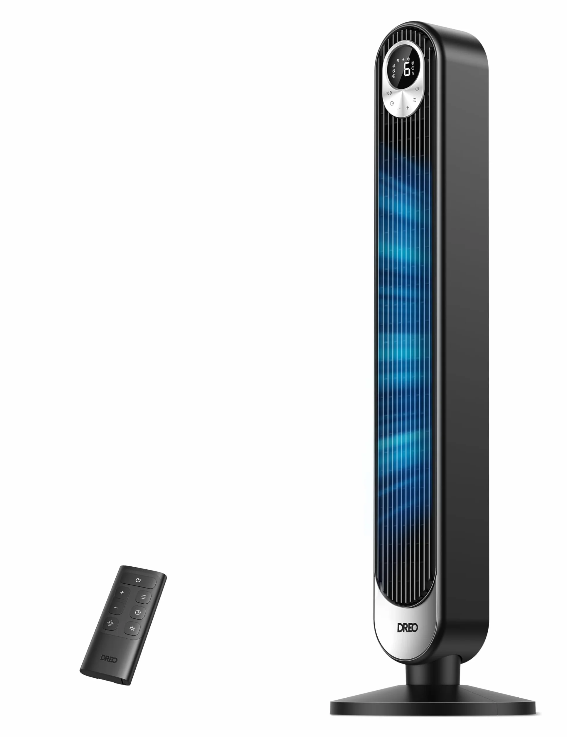 Dreo Cruiser Pro T1 Ventilador de Torre 106 cm 28dB 8,53 m/s 9 Velocidades 90° Oscilante 4 Modos Temporizador 12h